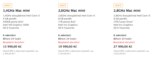 Aktuální nabídka Mac mini