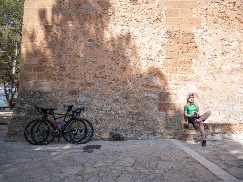 zátiší cyklistky u Ermita de la Victória